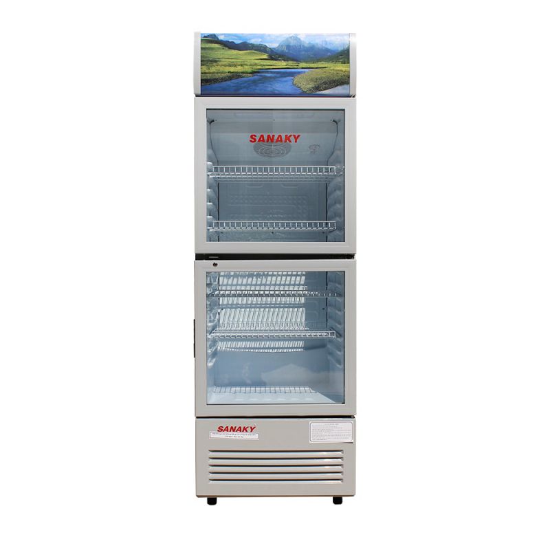 TỦ MÁT SANAKY VH-308WL LOW-E 240 LÍT NHÔM 2 CỬA